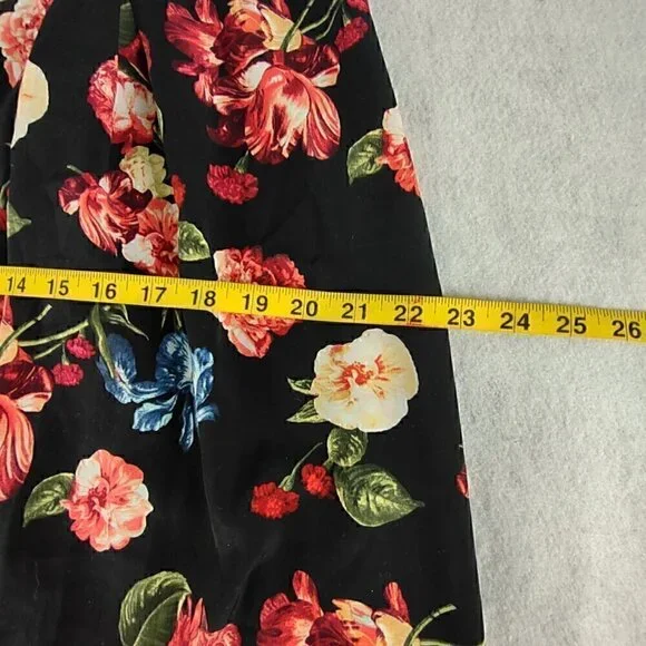 H&M "Mama" Women's Black, Pink, Floral, Side Zip, Sleeveless, Midi Dress Size M - Picture 12 of 15